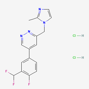 molecular formula C16H15Cl2F3N4 B607393 Unii-B55T45AA8F CAS No. 1189088-41-2