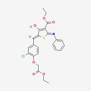 ethyl 2-anilino-5-[3-chloro-4-(2-ethoxy-2-oxoethoxy)benzylidene]-4-oxo-4,5-dihydro-3-thiophenecarboxylate