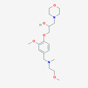 molecular formula C19H32N2O5 B6073986 1-(2-methoxy-4-{[(2-methoxyethyl)(methyl)amino]methyl}phenoxy)-3-(4-morpholinyl)-2-propanol 