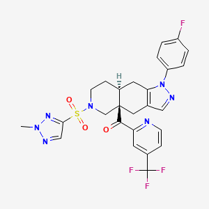 molecular formula C26H23F4N7O3S B607399 Exicorilant CAS No. 1781244-77-6