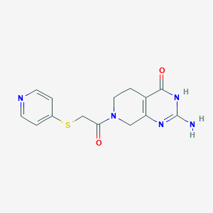 molecular formula C14H15N5O2S B6073993 2-amino-7-[(pyridin-4-ylthio)acetyl]-5,6,7,8-tetrahydropyrido[3,4-d]pyrimidin-4(3H)-one 