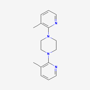 molecular formula C16H20N4 B6074023 1,4-bis(3-methyl-2-pyridinyl)piperazine 