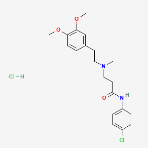 molecular formula C20H26Cl2N2O3 B6074027 N~1~-(4-chlorophenyl)-N~3~-[2-(3,4-dimethoxyphenyl)ethyl]-N~3~-methyl-beta-alaninamide hydrochloride 
