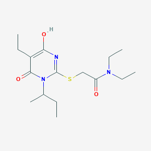 molecular formula C16H27N3O3S B6074031 2-[(1-sec-butyl-5-ethyl-4-hydroxy-6-oxo-1,6-dihydro-2-pyrimidinyl)thio]-N,N-diethylacetamide 