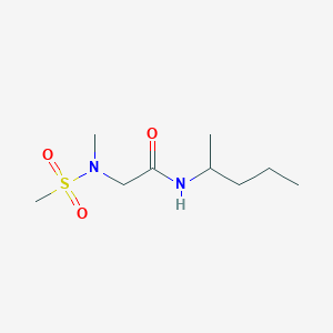 molecular formula C9H20N2O3S B6074038 N~2~-methyl-N~1~-(1-methylbutyl)-N~2~-(methylsulfonyl)glycinamide 