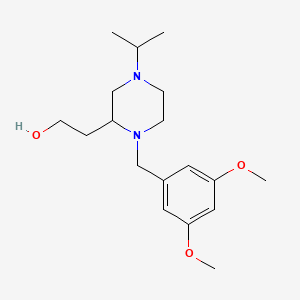 molecular formula C18H30N2O3 B6074065 2-[1-(3,5-dimethoxybenzyl)-4-isopropyl-2-piperazinyl]ethanol 