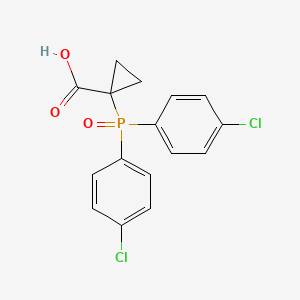 molecular formula C16H13Cl2O3P B6074069 1-[bis(4-chlorophenyl)phosphoryl]cyclopropanecarboxylic acid 