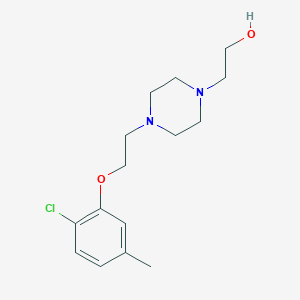 molecular formula C15H23ClN2O2 B6074074 2-{4-[2-(2-chloro-5-methylphenoxy)ethyl]-1-piperazinyl}ethanol 