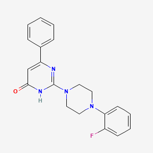 molecular formula C20H19FN4O B6074091 2-[4-(2-fluorophenyl)-1-piperazinyl]-6-phenyl-4(3H)-pyrimidinone 