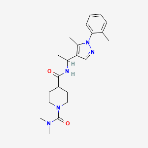 N~1~,N~1~-dimethyl-N~4~-{1-[5-methyl-1-(2-methylphenyl)-1H-pyrazol-4-yl]ethyl}-1,4-piperidinedicarboxamide