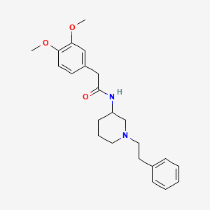 molecular formula C23H30N2O3 B6074105 2-(3,4-dimethoxyphenyl)-N-[1-(2-phenylethyl)-3-piperidinyl]acetamide 
