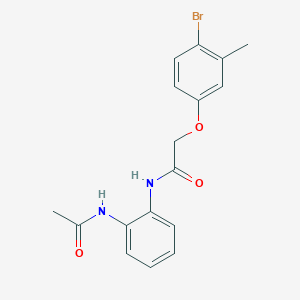 molecular formula C17H17BrN2O3 B6074128 N-[2-(acetylamino)phenyl]-2-(4-bromo-3-methylphenoxy)acetamide 
