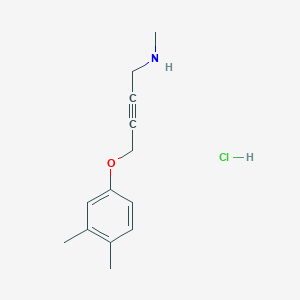 molecular formula C13H18ClNO B6074141 [4-(3,4-dimethylphenoxy)but-2-yn-1-yl]methylamine hydrochloride 