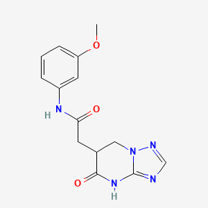 molecular formula C14H15N5O3 B6074177 N-(3-methoxyphenyl)-2-(5-oxo-4,5,6,7-tetrahydro[1,2,4]triazolo[1,5-a]pyrimidin-6-yl)acetamide 