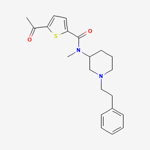 molecular formula C21H26N2O2S B6074181 5-acetyl-N-methyl-N-[1-(2-phenylethyl)-3-piperidinyl]-2-thiophenecarboxamide 