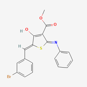 molecular formula C19H14BrNO3S B6074199 methyl 2-anilino-5-(3-bromobenzylidene)-4-oxo-4,5-dihydro-3-thiophenecarboxylate 