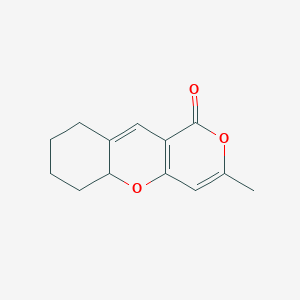 molecular formula C13H14O3 B060742 3-Methyl-6,7,8,9-tetrahydro-5aH-pyrano[4,3-b]chromen-1-one CAS No. 194796-93-5