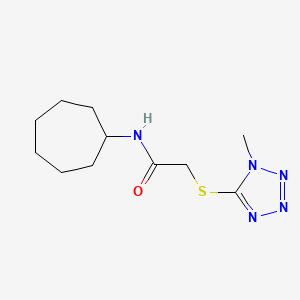 molecular formula C11H19N5OS B6074209 N-cycloheptyl-2-[(1-methyl-1H-tetrazol-5-yl)thio]acetamide 
