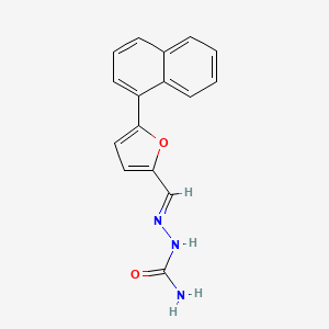 molecular formula C16H13N3O2 B6074211 5-(1-naphthyl)-2-furaldehyde semicarbazone 