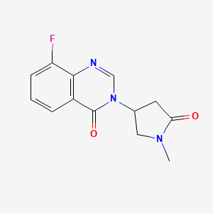 molecular formula C13H12FN3O2 B6074240 8-fluoro-3-(1-methyl-5-oxopyrrolidin-3-yl)quinazolin-4(3H)-one 