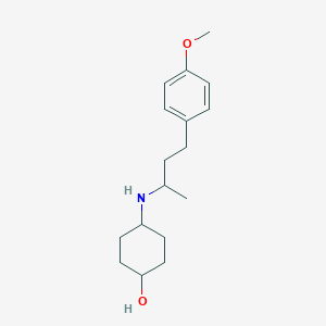 molecular formula C17H27NO2 B6074242 4-{[3-(4-methoxyphenyl)-1-methylpropyl]amino}cyclohexanol 