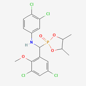 3,4-dichloro-N-[(3,5-dichloro-2-methoxyphenyl)(4,5-dimethyl-2-oxido-1,3,2-dioxaphospholan-2-yl)methyl]aniline