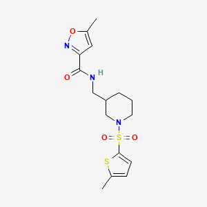 5-methyl-N-({1-[(5-methyl-2-thienyl)sulfonyl]-3-piperidinyl}methyl)-3-isoxazolecarboxamide
