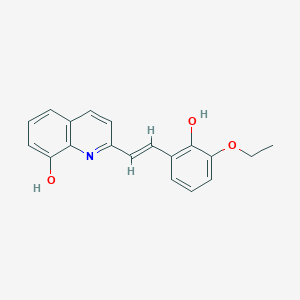 molecular formula C19H17NO3 B6074296 2-[2-(3-ethoxy-2-hydroxyphenyl)vinyl]-8-quinolinol 