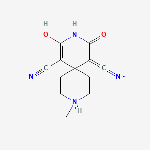 molecular formula C12H14N4O2 B6074314 7,11-dicyano-10-hydroxy-3-methyl-9-aza-3-azoniaspiro[5.5]undeca-7,10-dien-8-olate 