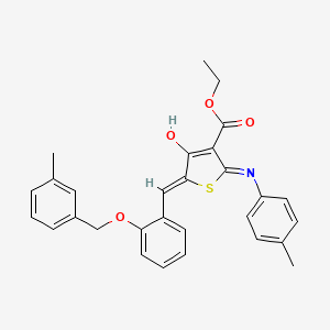 ethyl 5-{2-[(3-methylbenzyl)oxy]benzylidene}-2-[(4-methylphenyl)amino]-4-oxo-4,5-dihydro-3-thiophenecarboxylate