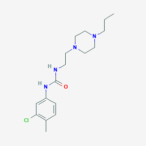 molecular formula C17H27ClN4O B6074326 N-(3-chloro-4-methylphenyl)-N'-[2-(4-propyl-1-piperazinyl)ethyl]urea 