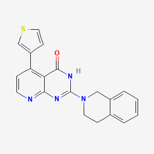 molecular formula C20H16N4OS B6074335 2-(3,4-dihydro-2(1H)-isoquinolinyl)-5-(3-thienyl)pyrido[2,3-d]pyrimidin-4(3H)-one 