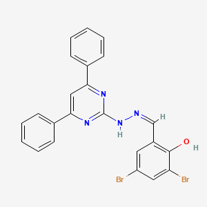 molecular formula C23H16Br2N4O B6074370 3,5-dibromo-2-hydroxybenzaldehyde (4,6-diphenyl-2-pyrimidinyl)hydrazone 