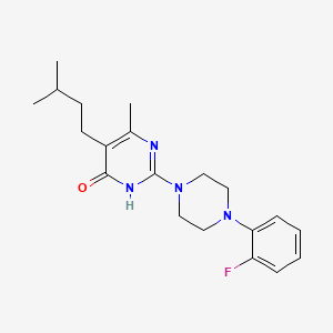 molecular formula C20H27FN4O B6074373 2-[4-(2-fluorophenyl)-1-piperazinyl]-6-methyl-5-(3-methylbutyl)-4(3H)-pyrimidinone 