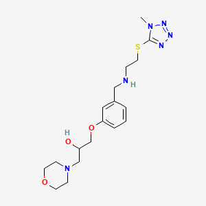 molecular formula C18H28N6O3S B6074382 1-{3-[({2-[(1-methyl-1H-tetrazol-5-yl)thio]ethyl}amino)methyl]phenoxy}-3-(4-morpholinyl)-2-propanol 
