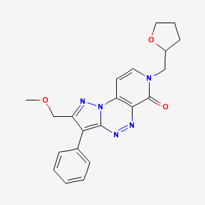 molecular formula C21H21N5O3 B6074394 2-(methoxymethyl)-3-phenyl-7-(tetrahydro-2-furanylmethyl)pyrazolo[5,1-c]pyrido[4,3-e][1,2,4]triazin-6(7H)-one 