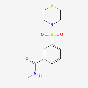 molecular formula C12H16N2O3S2 B6074407 N-methyl-3-(4-thiomorpholinylsulfonyl)benzamide 