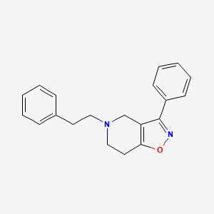 molecular formula C20H20N2O B6074419 3-phenyl-5-(2-phenylethyl)-4,5,6,7-tetrahydroisoxazolo[4,5-c]pyridine 