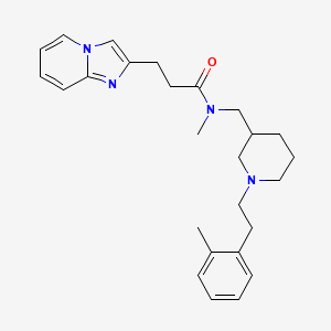 molecular formula C26H34N4O B6074431 3-imidazo[1,2-a]pyridin-2-yl-N-methyl-N-({1-[2-(2-methylphenyl)ethyl]-3-piperidinyl}methyl)propanamide 