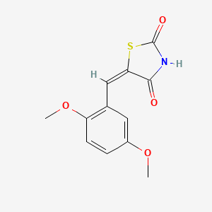 molecular formula C12H11NO4S B6074445 5-(2,5-二甲氧基苄亚叉)-1,3-噻唑烷-2,4-二酮 