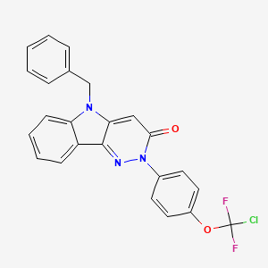 molecular formula C24H16ClF2N3O2 B6074448 5-benzyl-2-{4-[chloro(difluoro)methoxy]phenyl}-2,5-dihydro-3H-pyridazino[4,3-b]indol-3-one 