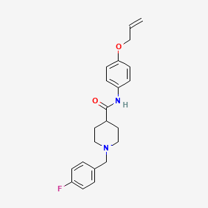 molecular formula C22H25FN2O2 B6074450 N-[4-(allyloxy)phenyl]-1-(4-fluorobenzyl)-4-piperidinecarboxamide 
