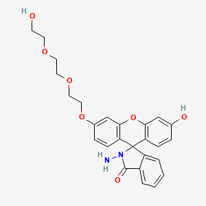 molecular formula C26H26N2O7 B607446 2-氨基-3'-羟基-6'-[2-[2-(2-羟基乙氧基)乙氧基]乙氧基]螺[异吲哚-3,9'-呫吨]-1-酮 CAS No. 1883737-63-0