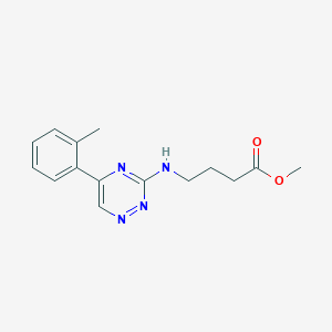 molecular formula C15H18N4O2 B6074474 methyl 4-{[5-(2-methylphenyl)-1,2,4-triazin-3-yl]amino}butanoate 