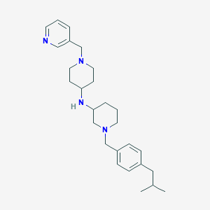 molecular formula C27H40N4 B6074524 1-(4-isobutylbenzyl)-N-[1-(3-pyridinylmethyl)-4-piperidinyl]-3-piperidinamine 