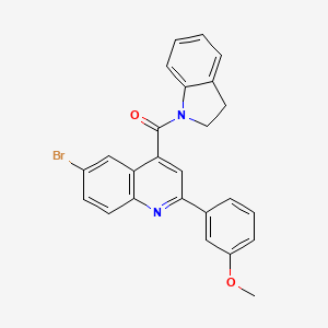 molecular formula C25H19BrN2O2 B6074525 6-bromo-4-(2,3-dihydro-1H-indol-1-ylcarbonyl)-2-(3-methoxyphenyl)quinoline 