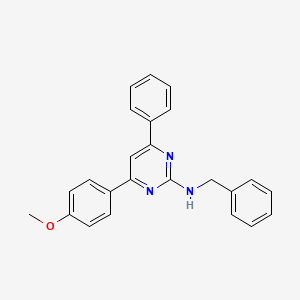 molecular formula C24H21N3O B6074557 N-benzyl-4-(4-methoxyphenyl)-6-phenyl-2-pyrimidinamine 