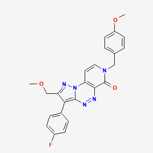 molecular formula C24H20FN5O3 B6074570 3-(4-fluorophenyl)-7-(4-methoxybenzyl)-2-(methoxymethyl)pyrazolo[5,1-c]pyrido[4,3-e][1,2,4]triazin-6(7H)-one 