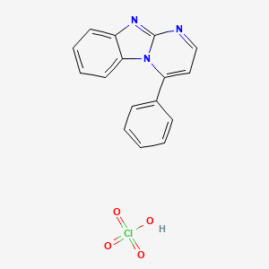 molecular formula C16H12ClN3O4 B6074577 4-phenylpyrimido[1,2-a]benzimidazole perchlorate 