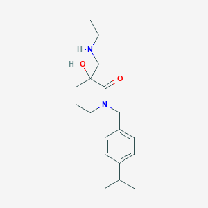 molecular formula C19H30N2O2 B6074590 3-hydroxy-3-[(isopropylamino)methyl]-1-(4-isopropylbenzyl)-2-piperidinone 